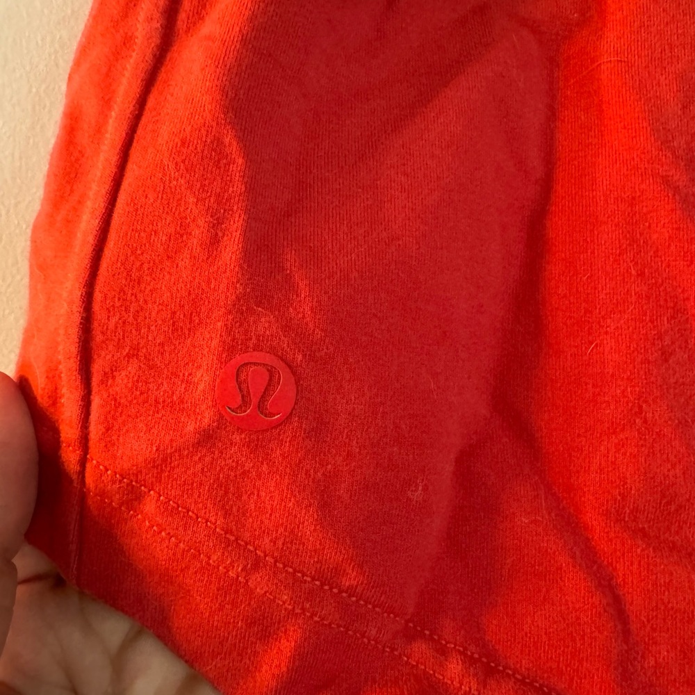 Red Lululemon Fabric Athletic Shorts